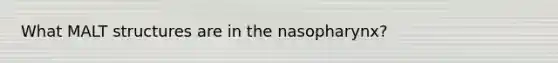 What MALT structures are in the nasopharynx?