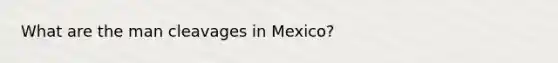 What are the man cleavages in Mexico?