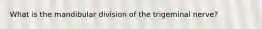 What is the mandibular division of the trigeminal nerve?