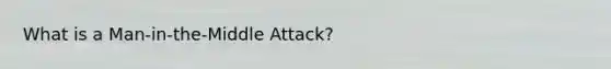 What is a Man-in-the-Middle Attack?