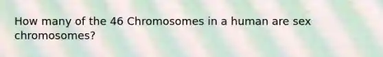 How many of the 46 Chromosomes in a human are sex chromosomes?