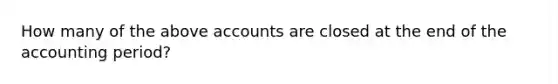 How many of the above accounts are closed at the end of the accounting period?