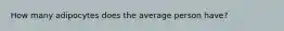 How many adipocytes does the average person have?