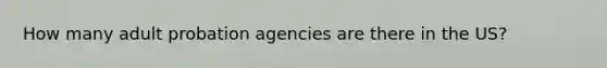 How many adult probation agencies are there in the US?