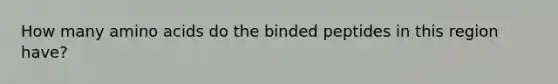 How many amino acids do the binded peptides in this region have?