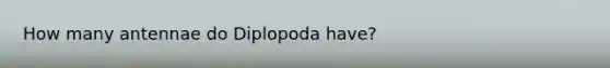 How many antennae do Diplopoda have?