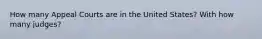 How many Appeal Courts are in the United States? With how many judges?