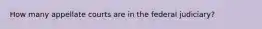 How many appellate courts are in the federal judiciary?