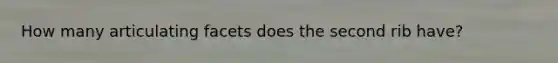 How many articulating facets does the second rib have?