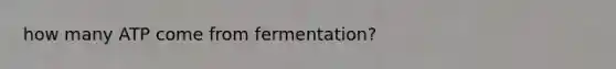 how many ATP come from fermentation?