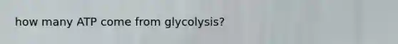 how many ATP come from glycolysis?