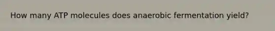 How many ATP molecules does anaerobic fermentation yield?
