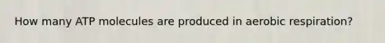 How many ATP molecules are produced in aerobic respiration?