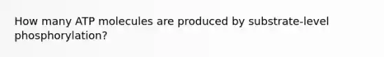 How many ATP molecules are produced by substrate-level phosphorylation?