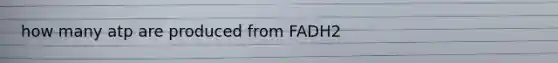 how many atp are produced from FADH2