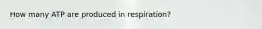 How many ATP are produced in respiration?