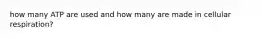 how many ATP are used and how many are made in cellular respiration?