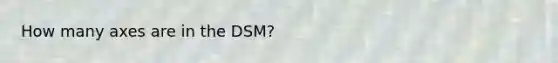 How many axes are in the DSM?