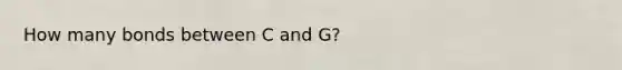 How many bonds between C and G?