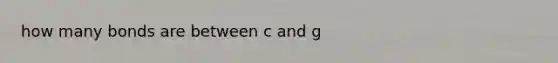 how many bonds are between c and g