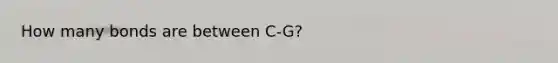 How many bonds are between C-G?