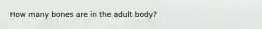 How many bones are in the adult body?