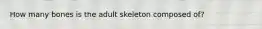 How many bones is the adult skeleton composed of?
