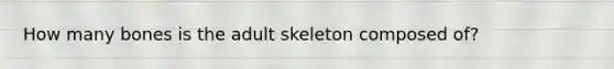 How many bones is the adult skeleton composed of?