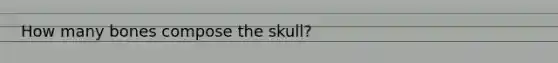 How many bones compose the skull?