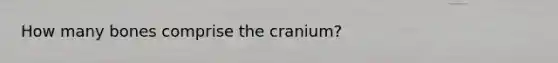 How many bones comprise the cranium?