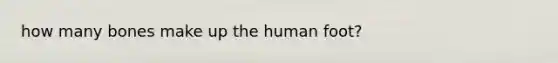 how many bones make up the human foot?