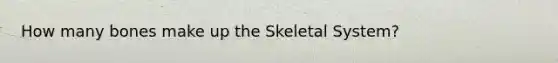 How many bones make up the Skeletal System?