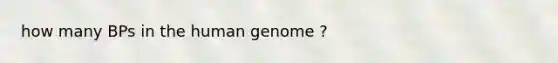 how many BPs in the human genome ?