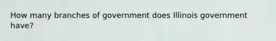 How many branches of government does Illinois government have?