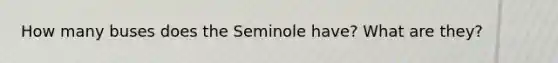 How many buses does the Seminole have? What are they?