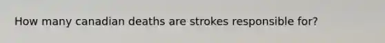 How many canadian deaths are strokes responsible for?