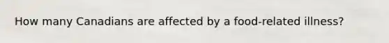 How many Canadians are affected by a food-related illness?