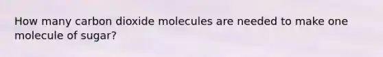 How many carbon dioxide molecules are needed to make one molecule of sugar?