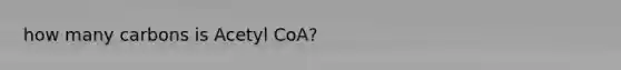 how many carbons is Acetyl CoA?