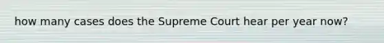 how many cases does the Supreme Court hear per year now?