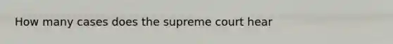 How many cases does the supreme court hear