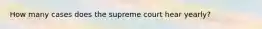 How many cases does the supreme court hear yearly?