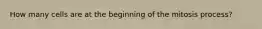 How many cells are at the beginning of the mitosis process?