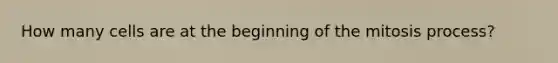 How many cells are at the beginning of the mitosis process?