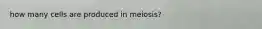 how many cells are produced in meiosis?