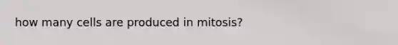 how many cells are produced in mitosis?