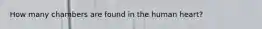 How many chambers are found in the human heart?