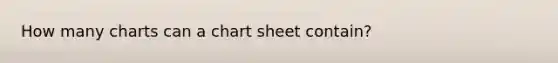 How many charts can a chart sheet contain?