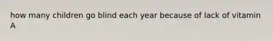 how many children go blind each year because of lack of vitamin A