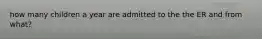 how many children a year are admitted to the the ER and from what?